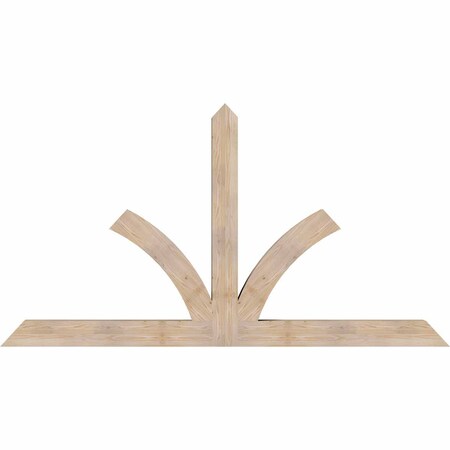 Ekena Millwork Richland Smooth Timber Gable Bracket, Douglas Fir, 96"W x 52"H x 5 1/2"D x 5 1/2"F, 13/12 Pitch GBW096X52X0606RIC00SDF